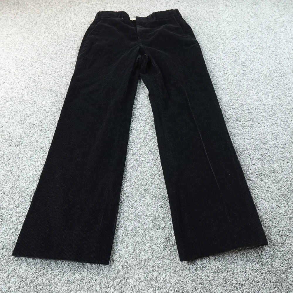 Brooks Brothers Pants Mens 32X30 Black Brooksgate Corduroy Chino Trouser Flat